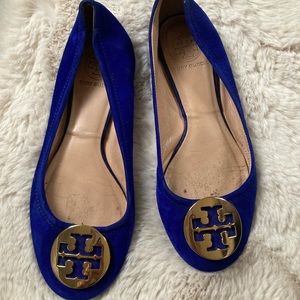 Used Condition — Royal Blue Suede Tory Burch flats